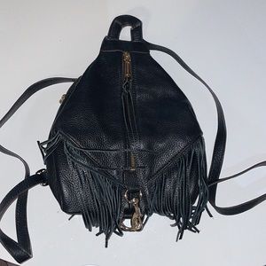 Rebecca Minkoff Black Fringe Backpack